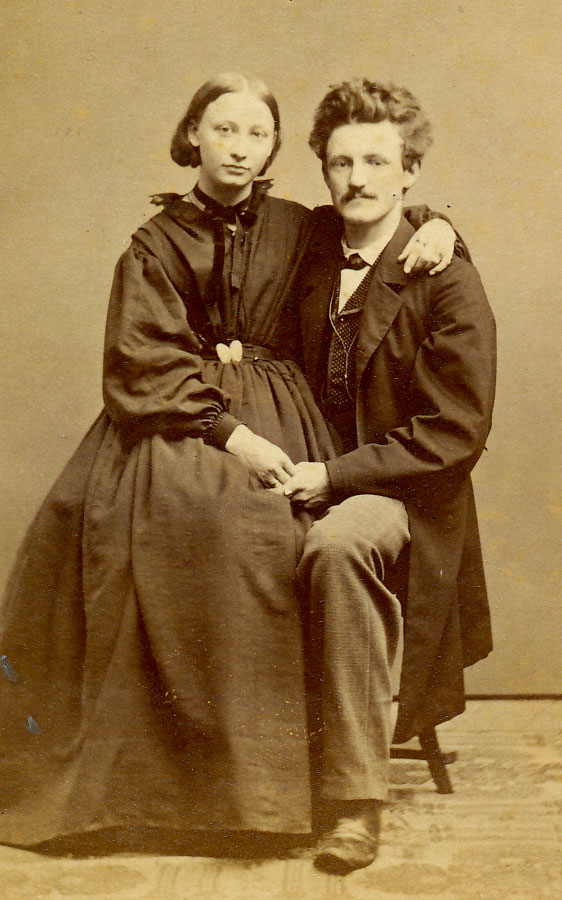 Jørgen Carl la Cour og hans hustru Agathe Johanne Gote Birkedal Barfod.
